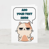 自分のメッセージを追加おもしろい, Cat カード (正面)