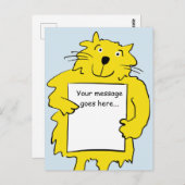 自分のメッセージを追加するためのCatの保持ボード ポストカード (正面/裏面)