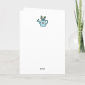 自分のメッセージを追加する、かわいい散水缶 カード (裏面)