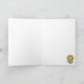 自分のメッセージを追加,ハッピーひまわり カード (内部)