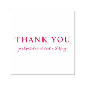 自分のメッセージカスタムを作成する赤ありがとう セルフインキングスタンプ (デザイン)