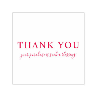 自分のメッセージカスタムを作成する赤ありがとう セルフインキングスタンプ