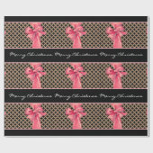 自分のメッセージクリスマスボウ30X6 ラッピングペーパー (フラット)