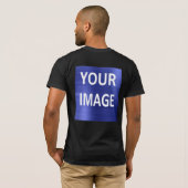 自分のメンズブラックを作成 Tシャツ (裏面フル)