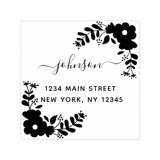 自分のモダン差出人住所の自己入力の作成 セルフインキングスタンプ (デザイン)