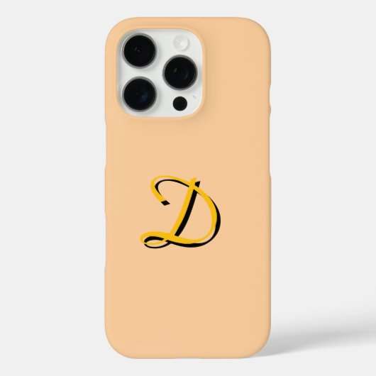 自分のモノグラムの桃でパーソナライズ Case-Mate iPhoneケース (裏面)