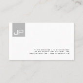 自分のモノグラムエレガントモダンプロフェッショナルシック 名刺 (裏面)