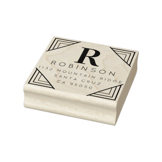 自分のモノグラム姓の作成差出人住所 ラバースタンプ (スタンプ)