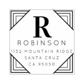 自分のモノグラム姓の作成差出人住所 ラバースタンプ (インプリント)