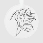 自分のユニコーンをパーソナライズカラフルする オーナメント (裏面)