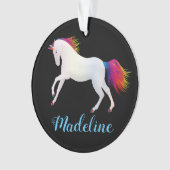 自分のユニコーンをパーソナライズカラフルする オーナメント (正面)