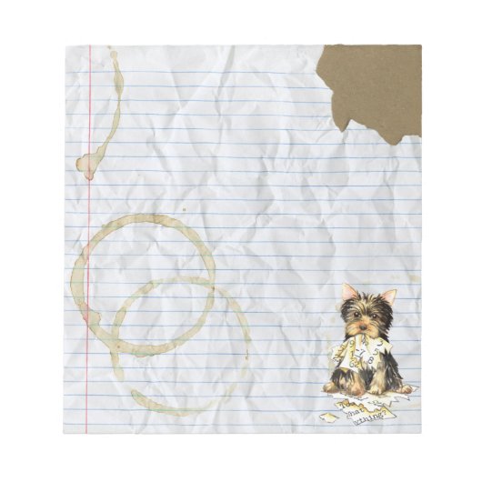 自分のヨークシャーテリア食べのレッスンプラン ノートパッド (正面)