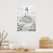 自分のライトハウスを色濃く塗る ポスター (キッチン)
