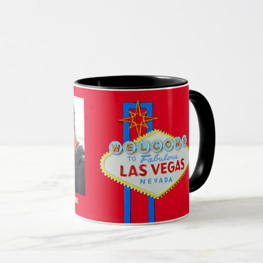 自分のラスベガス写真を作成する マグカップ (正面右)