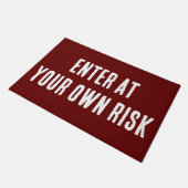 自分のリスクに警告応じて入力する ドアマット (アングル)