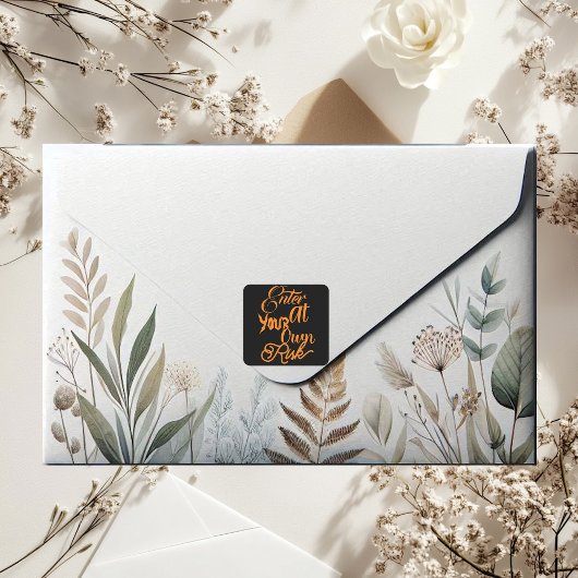 自分のリスクハローウィンパーティおもしろいで不気味入力 スクエアシール