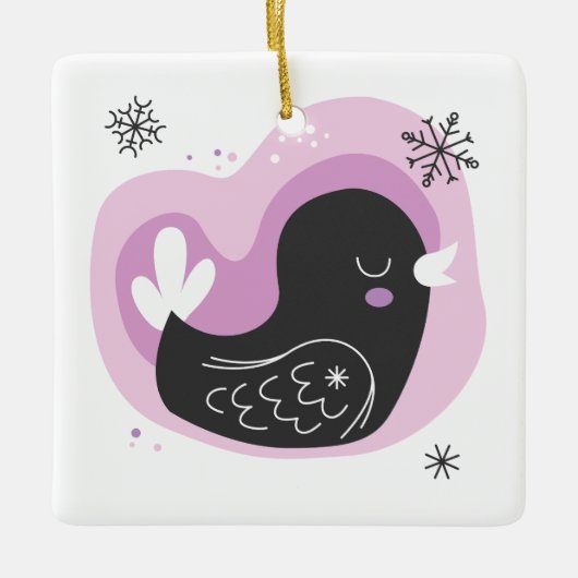 自分のレトロをフランスの作成する セラミックオーナメント (正面)