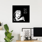 自分のレトロを作カスタム成する塩辛い女性 ポスター (ホームオフィス)