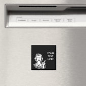 自分のレトロ不機嫌主婦ギフトを作成 マグネット (インサイチュ (食洗機))