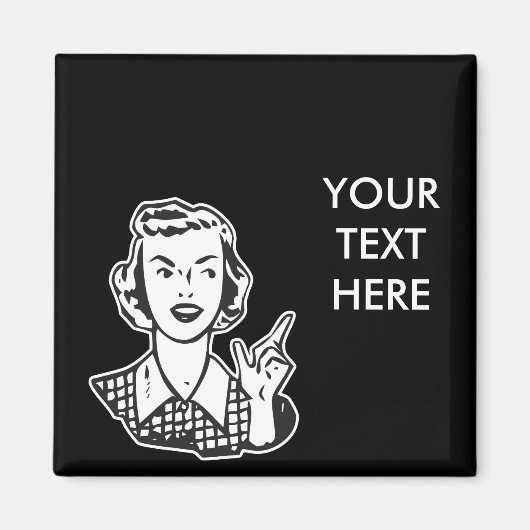 自分のレトロ不機嫌主婦ギフトを作成 マグネット (正面)