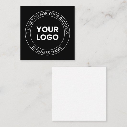 自分のロゴと編集可能メッセージに感謝 ノートカード (正面/裏面)