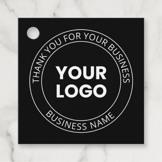 自分のロゴと編集可能メッセージに感謝 フェイバータグ (正面)