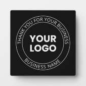 自分のロゴと編集可能メッセージに感謝 フォトプラーク (正面)