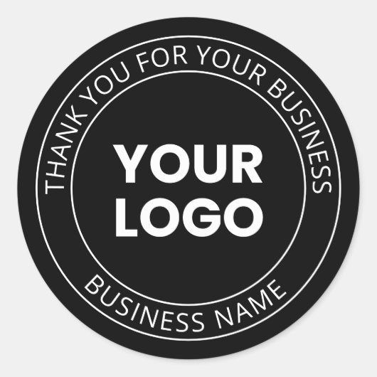自分のロゴと編集可能メッセージに感謝 ラウンドシール (正面)