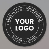 自分のロゴと編集可能メッセージに感謝 ラウンドシール