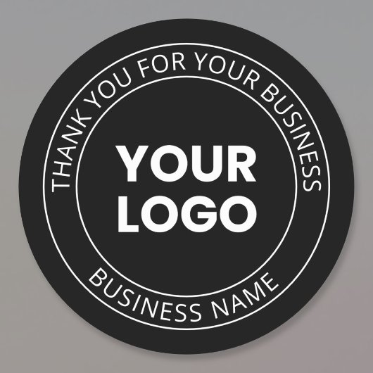 自分のロゴと編集可能メッセージに感謝 ラウンドシール