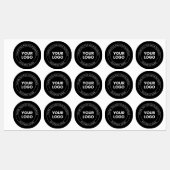 自分のロゴと編集可能メッセージに感謝 ラベル (シート)