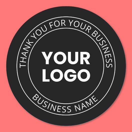 自分のロゴと編集可能メッセージに感謝 ラベル