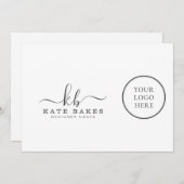 自分のロゴのミニマルな呼び出しシンプルカードの追加 シーズンカード (正面/裏面)