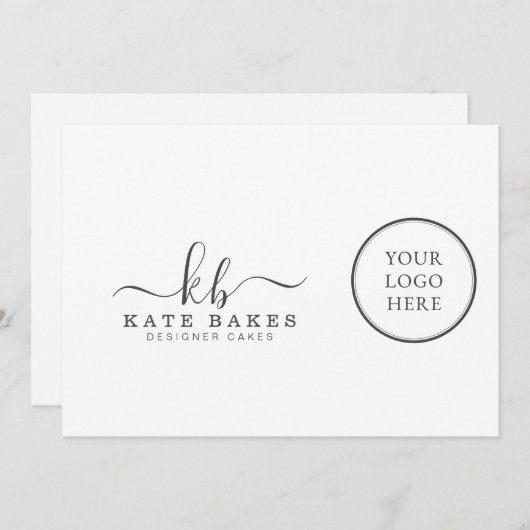 自分のロゴのミニマルな呼び出しシンプルカードの追加 シーズンカード (正面/裏面)