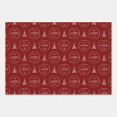 自分のロゴ会社のクリスマスツリーティッシュペーパー ラッピングペーパーシート (正面3)