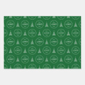 自分のロゴ会社のクリスマスツリーティッシュペーパー ラッピングペーパーシート (正面2)