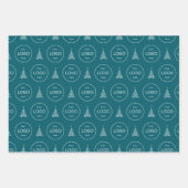 自分のロゴ会社のクリスマスツリーティッシュペーパー ラッピングペーパーシート (正面)