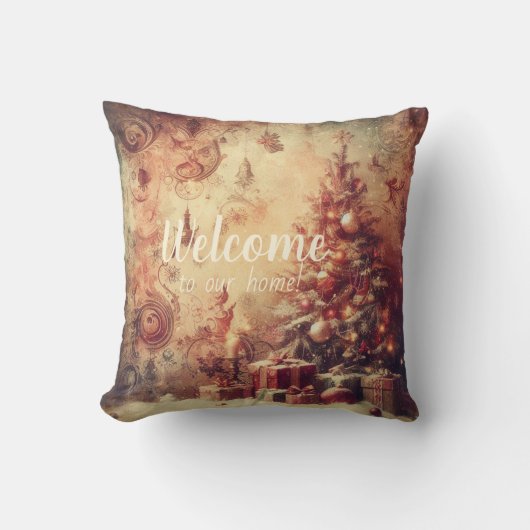 自分のロマンチックなクリスマスを作成 クッション (正面)