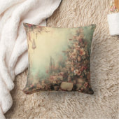 自分のロマンチックなクリスマスツリーをビクトリアン作成する クッション (ブランケット)