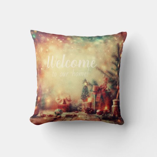 自分のロマンチックなクリスマスツリーを作成 クッション (正面)