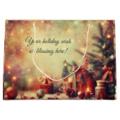 自分のロマンチックなクリスマスツリーを作成 ラージペーパーバッグ (正面)