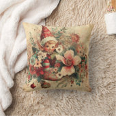 自分のロマンチックなクリスマスビクトリアン小妖精や小人の作成 クッション (ブランケット)