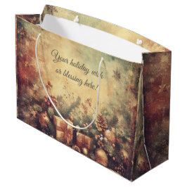 自分のロマンチックなクリスマスプレゼントを作成&パイン ラージペーパーバッグ