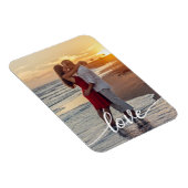 自分のロマンチックなラブフォトを追加 マグネット (右側)