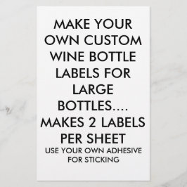 自分のワインカスタムボトルラベルを大きく作る チラシ