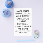 自分のワインカスタムボトルラベルを大きく作る チラシ (シングル)