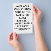 自分のワインカスタムボトルラベルを大きく作る チラシ (ハンドル)