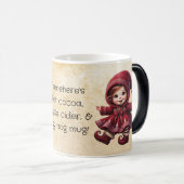 自分のヴィンテージクリスマス格言の女の子を作成 モーフィングマグカップ (正面右)