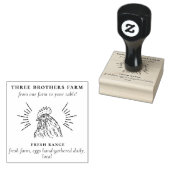 自分のヴィンテージファームカスタムの生卵カートンを作る ラバースタンプ (押印)