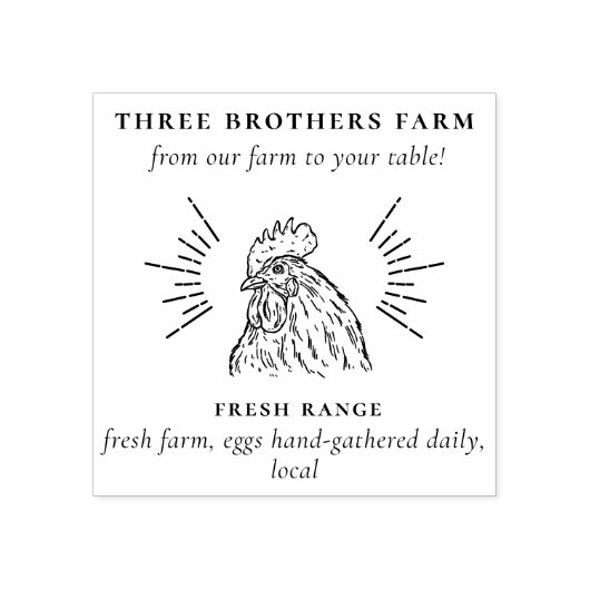 自分のヴィンテージファームカスタムの生卵カートンを作る ラバースタンプ (インプリント)